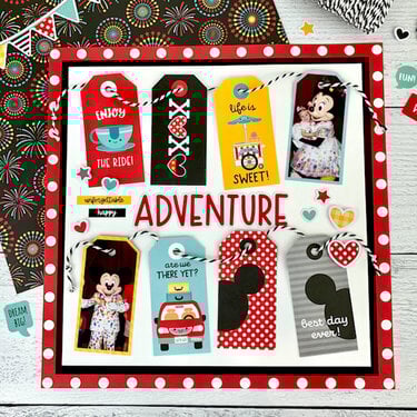 12x12 Disney Adventure Scrapbook Page
