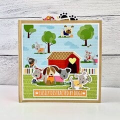 Easily Distracted By Dogs Scrapbook Album