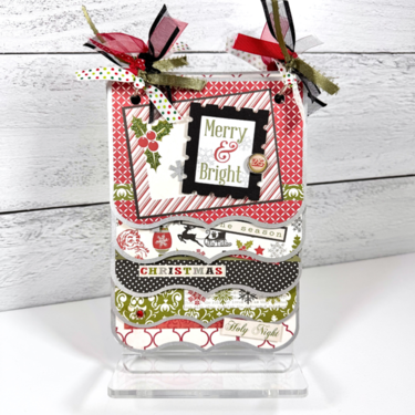 Merry & Bright Tiered Scrapbook Mini Album