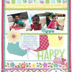 Happy Spring Scrapbook Layout