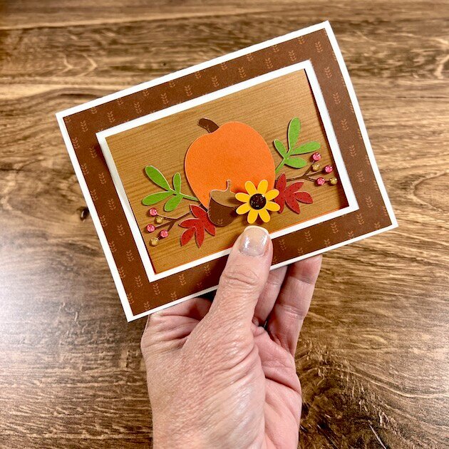 Fall Pumpkin Window Flip Card