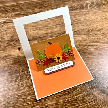 Fall Pumpkin Window Flip Card