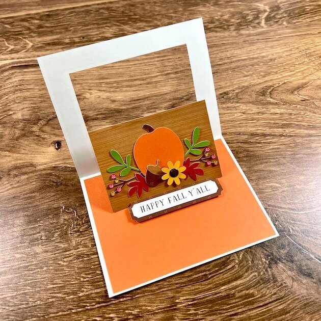 Fall Pumpkin Window Flip Card