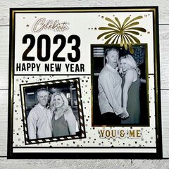 12x12 New Year's Scrapbook Page
