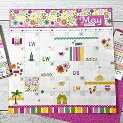 May Calendar Scrapbook Layout