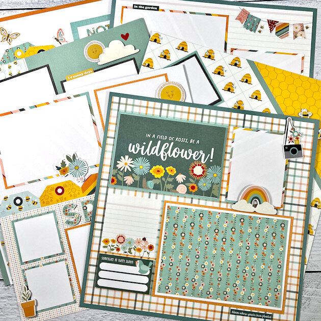 Spring Scrapbook Page Layouts