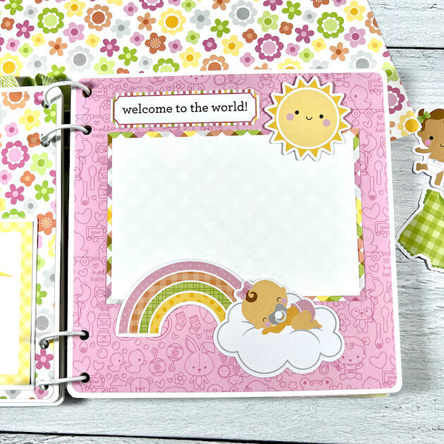 Baby Girl Circle Scrapbook Album