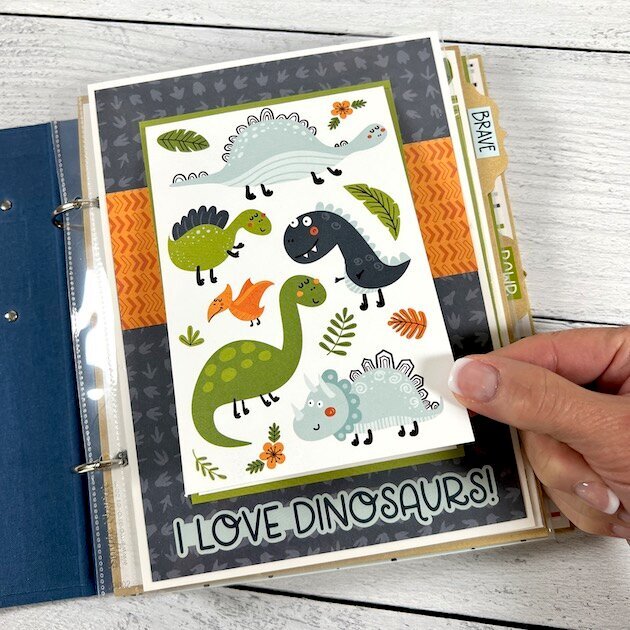 Be Fierce Dinosaur Scrapbook Album