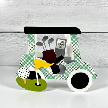 Golf Cart Shaped Greeting Card