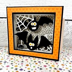 Halloween Shadowbox Bat Card