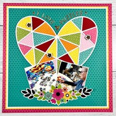 12x12 I Love Puzzles Scrapbook Layout 