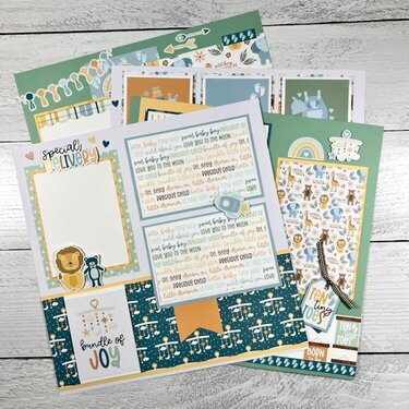 Baby Boy Scrapbook Page Layouts