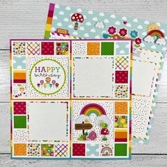 Birthday Spring Scrapbook Layouts