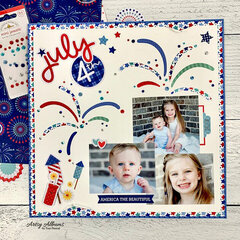 July 4th Fireworks Scrapbook Layout