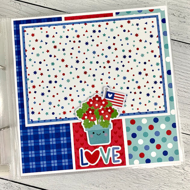 4th of July Scrapbook Layouts