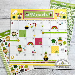 March Calendar Scrapbook Page
