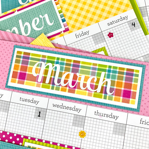 12x12 Crafty Calendar Page Kit