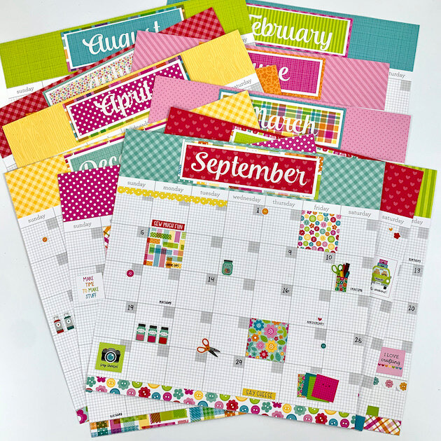 12x12 Crafty Calendar Page Kit