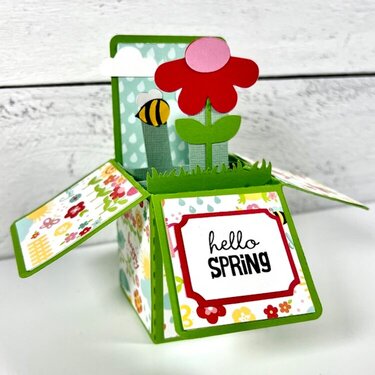 Hello Spring Flower Box Card