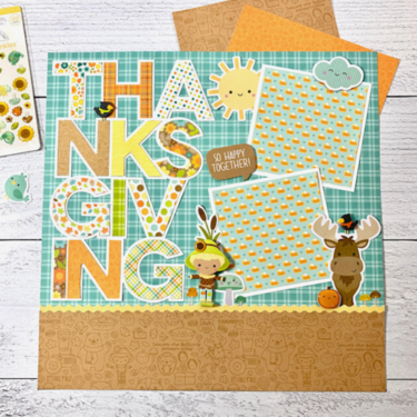 Thanksgiving Day Scrapbook Page
