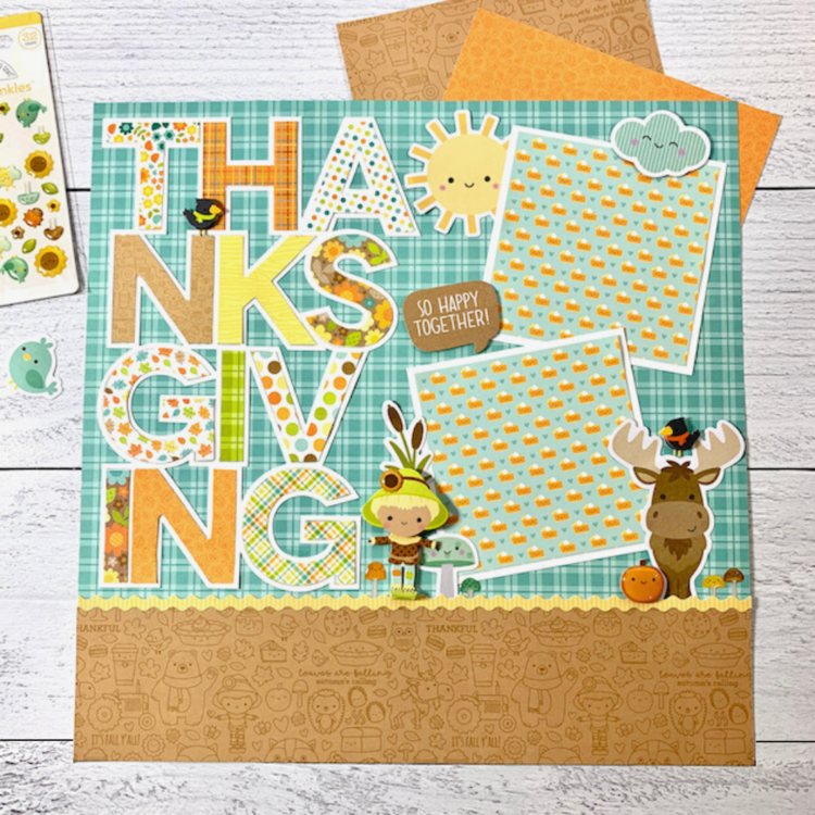 Thanksgiving Scrapbook Page