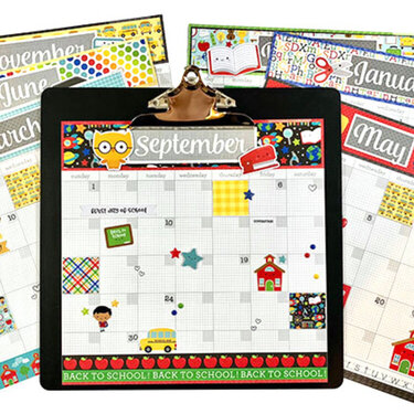 School Calendar Scrapbook Pages