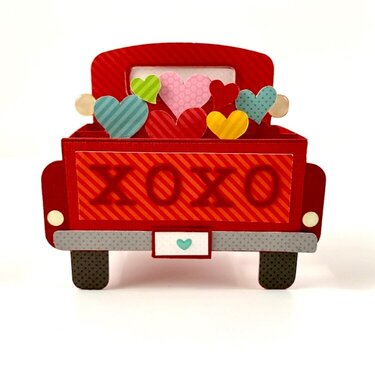 Truck with Hearts Card