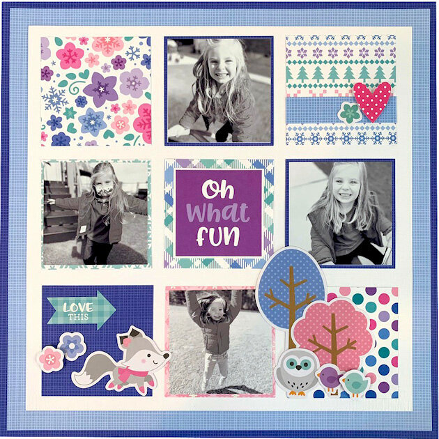 Oh What Fun! Scrapbook Layout