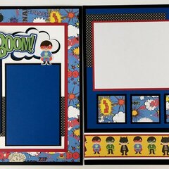 12x12 Superhero Scrapbook Layouts