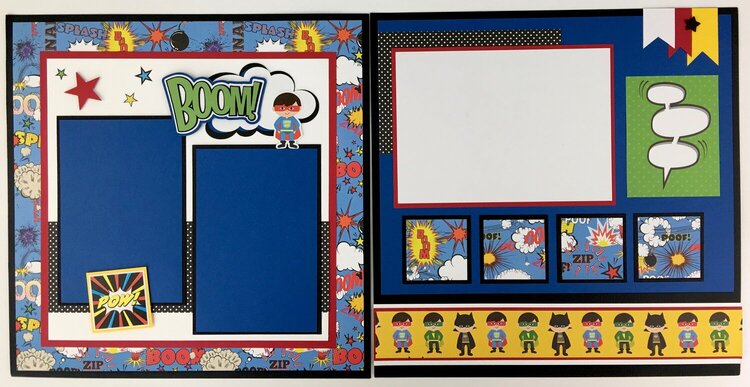 12x12 Superhero Scrapbook Layouts