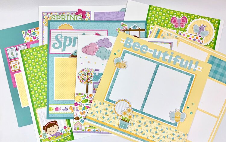 Spring Scrapbook Page Layouts