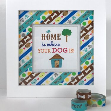 Doodlebug Washi Tape Frame, Dog, Home Decor