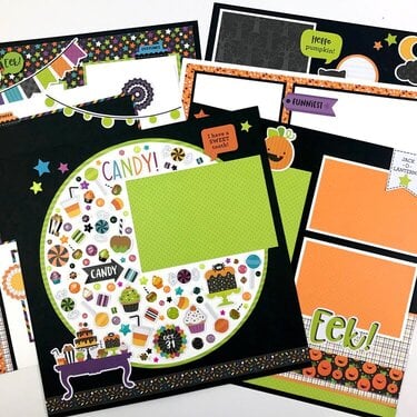 12x12 Pumpkin Party Halloween Layouts