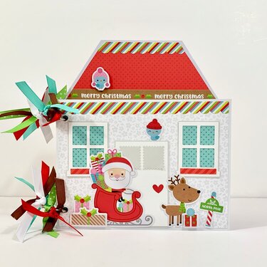 Christmas Town House Shaped Scrapbook