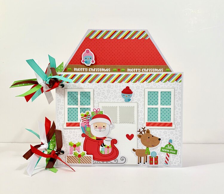 Christmas Town House Shaped Scrapbook