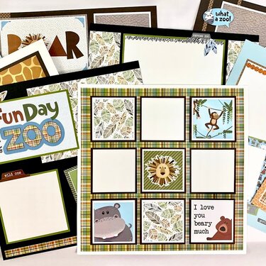 Zoo Day Scrapbook Layouts