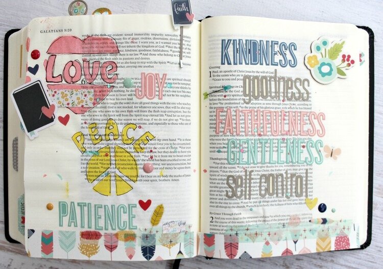 Clear Scraps Bible Journaling-Truth Love Peace