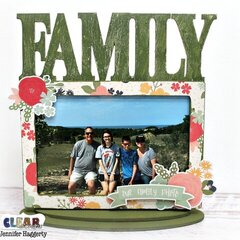 Family Desktop Wood Frame