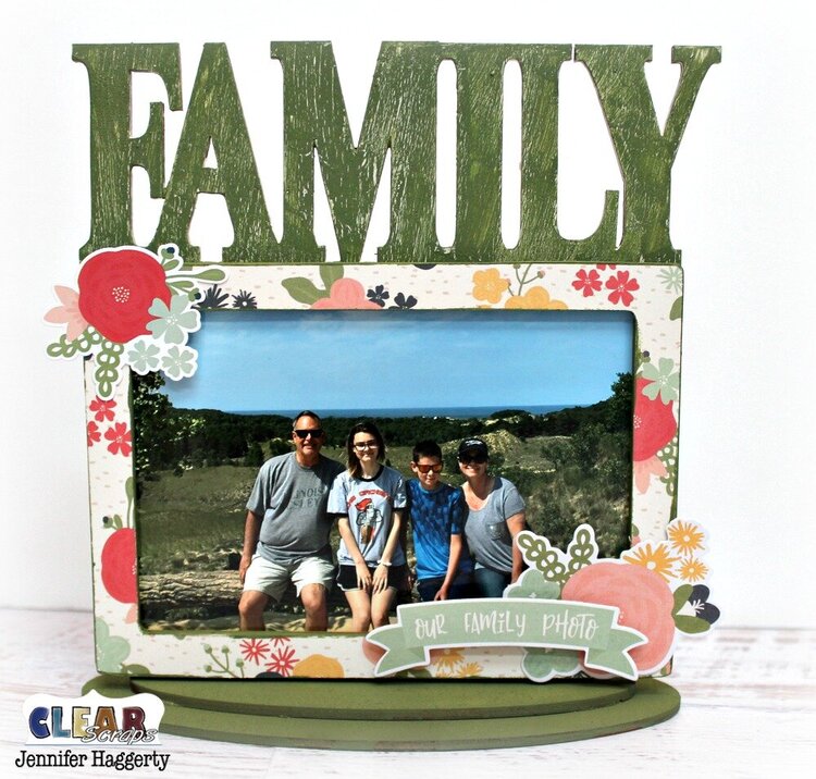 Family Desktop Wood Frame