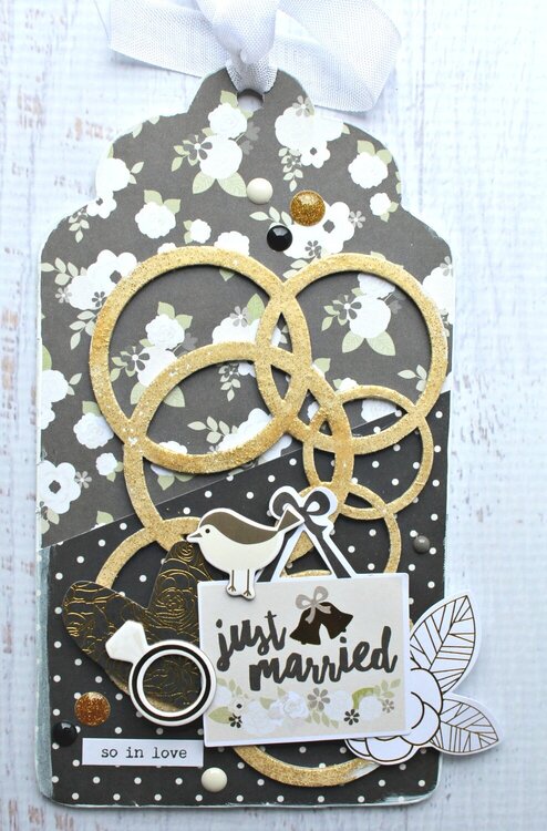 Rings Chipboard Embellishment Tag