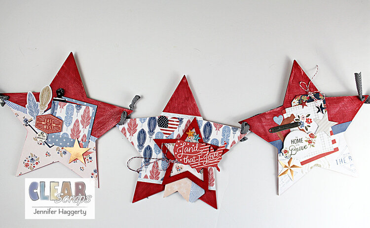 Stars DIY Wood Shape Banner