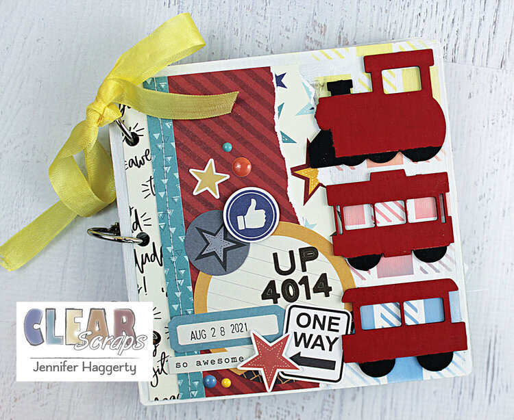 Train Chipboard Embellishment Mini Album