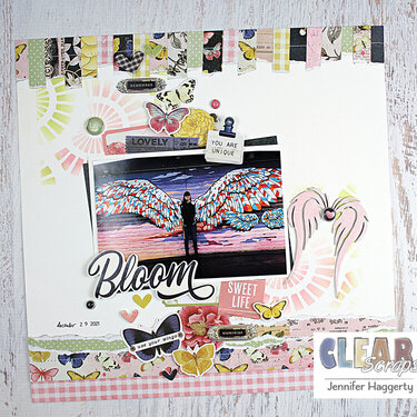 Wings Chipboard Embellishment Layout