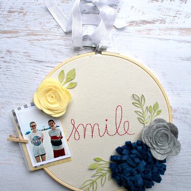 Smile Embroidery Hoop