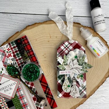 Plaid Christmas Tag