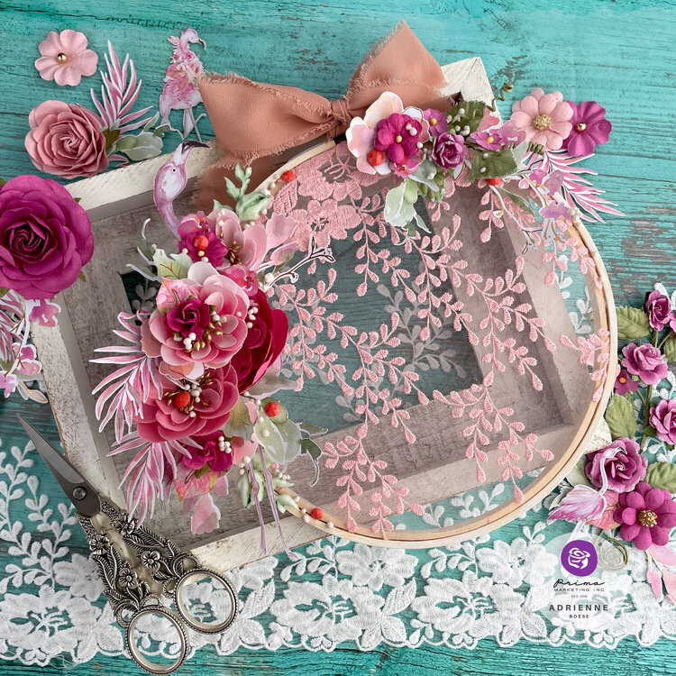 Flamazing Altered Embroidery Hoop
