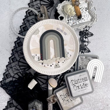 Missing You Gothic Rainbow Card