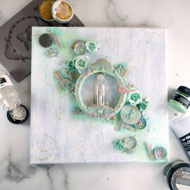 Hope is the Thing with Feathers (mixed media canvas)