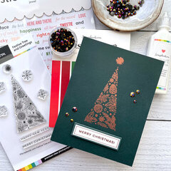 Merry Christmas Embossed Tree Card
