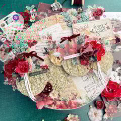 Victorian Christmas Eve Mixed Media Roundie